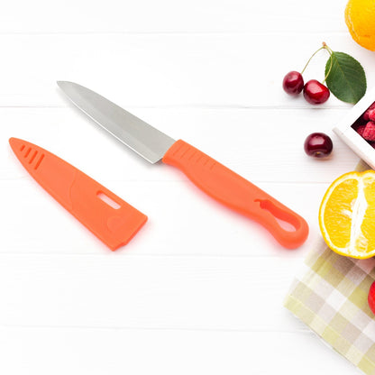 Stainless Steel Knife For Kitchen Use, Knife Set, Knife & Non - Slip Handle With Blade Cover Knife, Fruit, Vegetable,Knife Set (1 Pc) - infinityexculsivestore.com