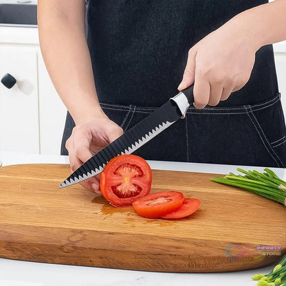 Stainless Steel Knife Set With Chef Peeler And Scissor (6 Pieces) - infinityexculsivestore.com