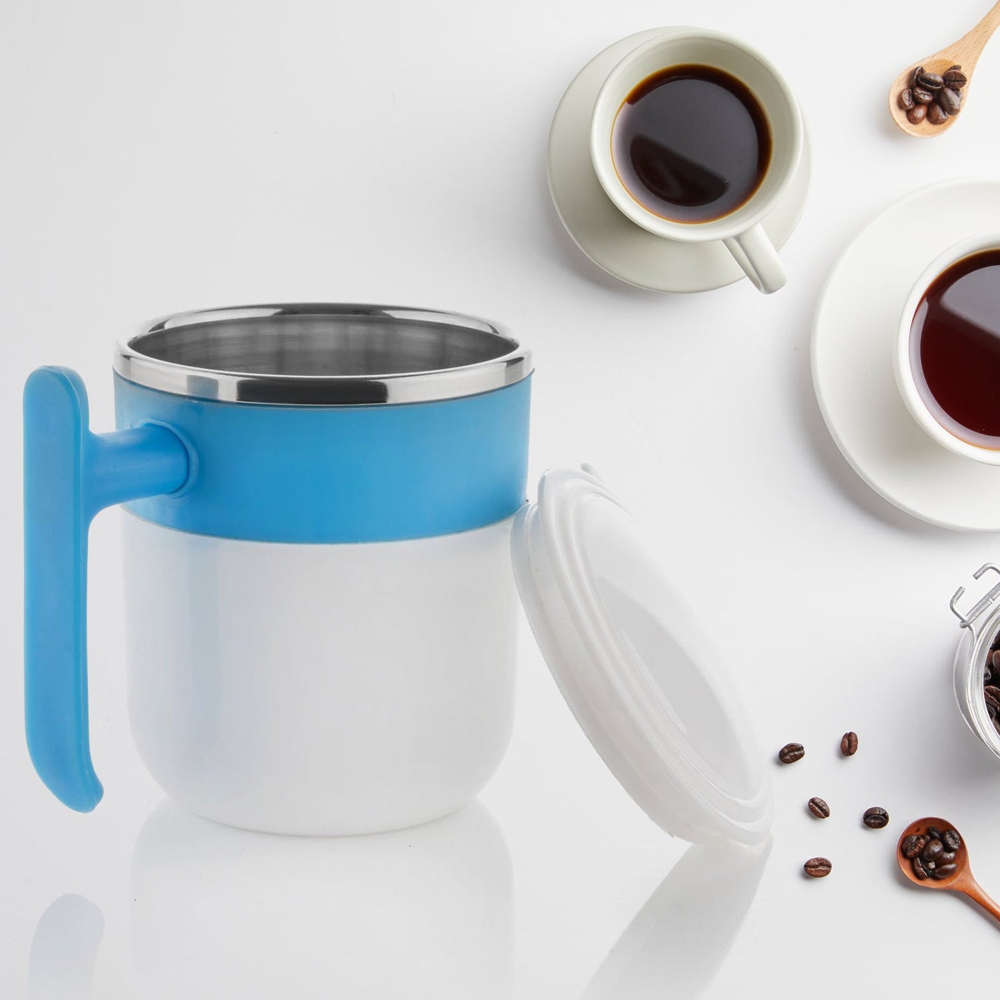 Stainless Steel Lid Cover Hot Coffee/Tea Mug Hot Insulated Double Wall Stainless Steel, Coffee and Milk Cup with Lid - Coffee Cup (1 Pc ) - infinityexculsivestore.com