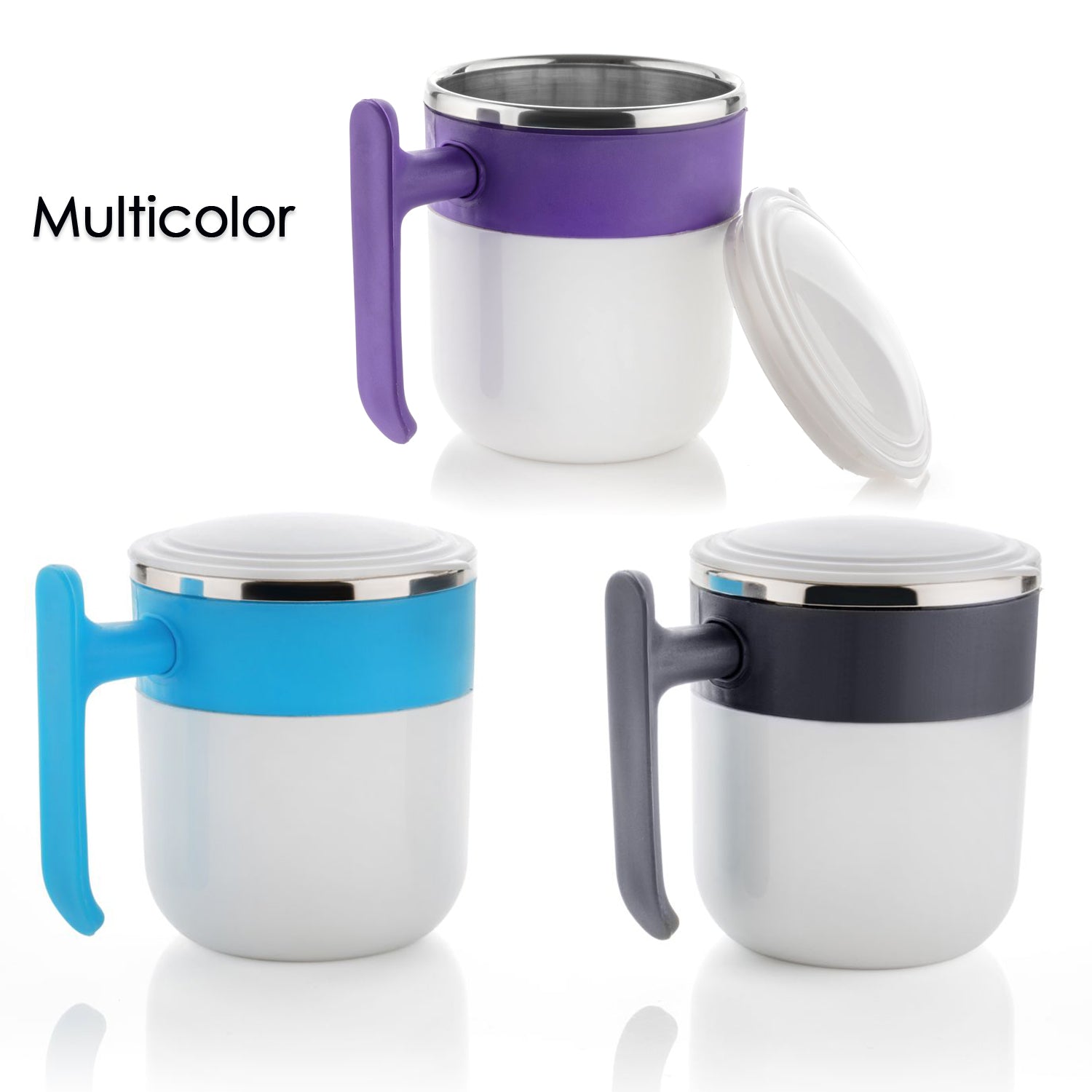 Stainless Steel Lid Cover Hot Coffee/Tea Mug Hot Insulated Double Wall Stainless Steel, Coffee and Milk Cup with Lid - Coffee Cup (1 Pc ) - infinityexculsivestore.com