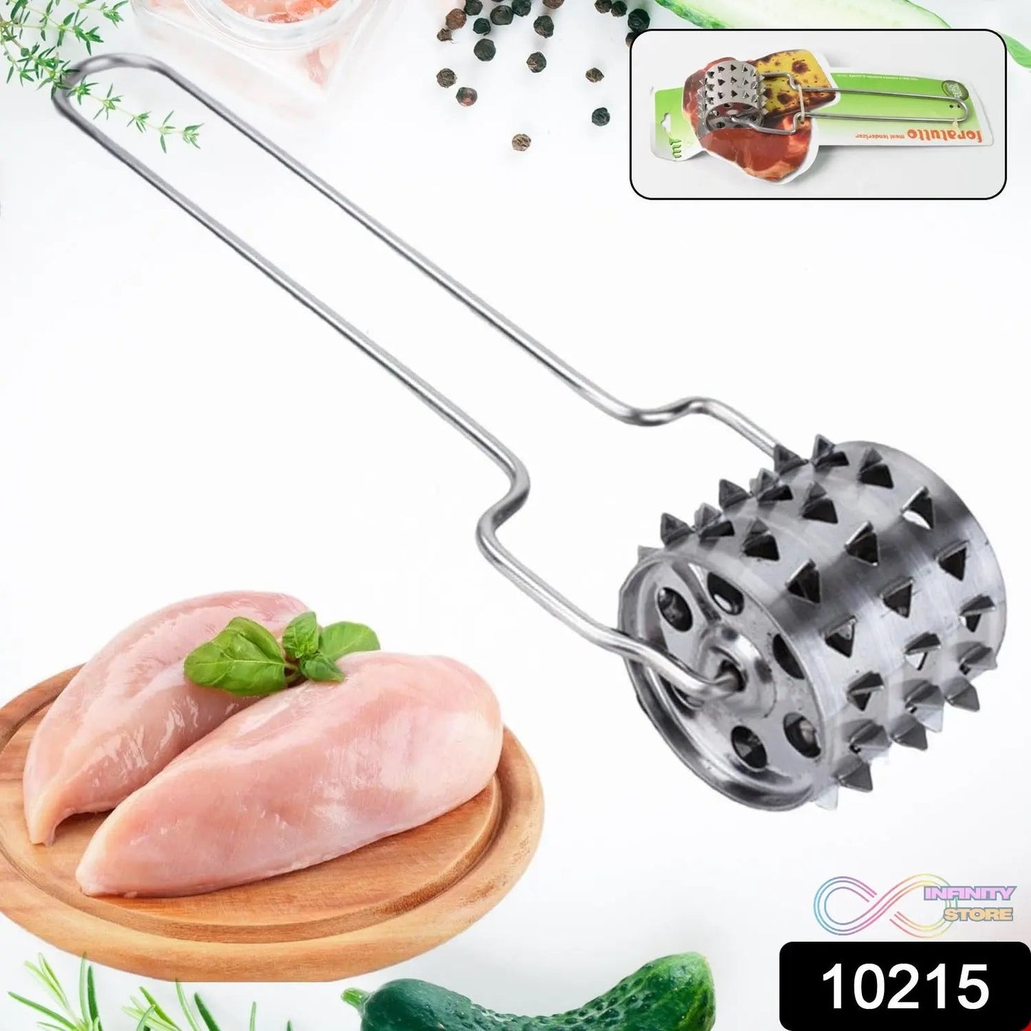 Stainless Steel Meat Tenderiser | Kitchen Multipurpose Hammer (1 Pc) - infinityexculsivestore.com