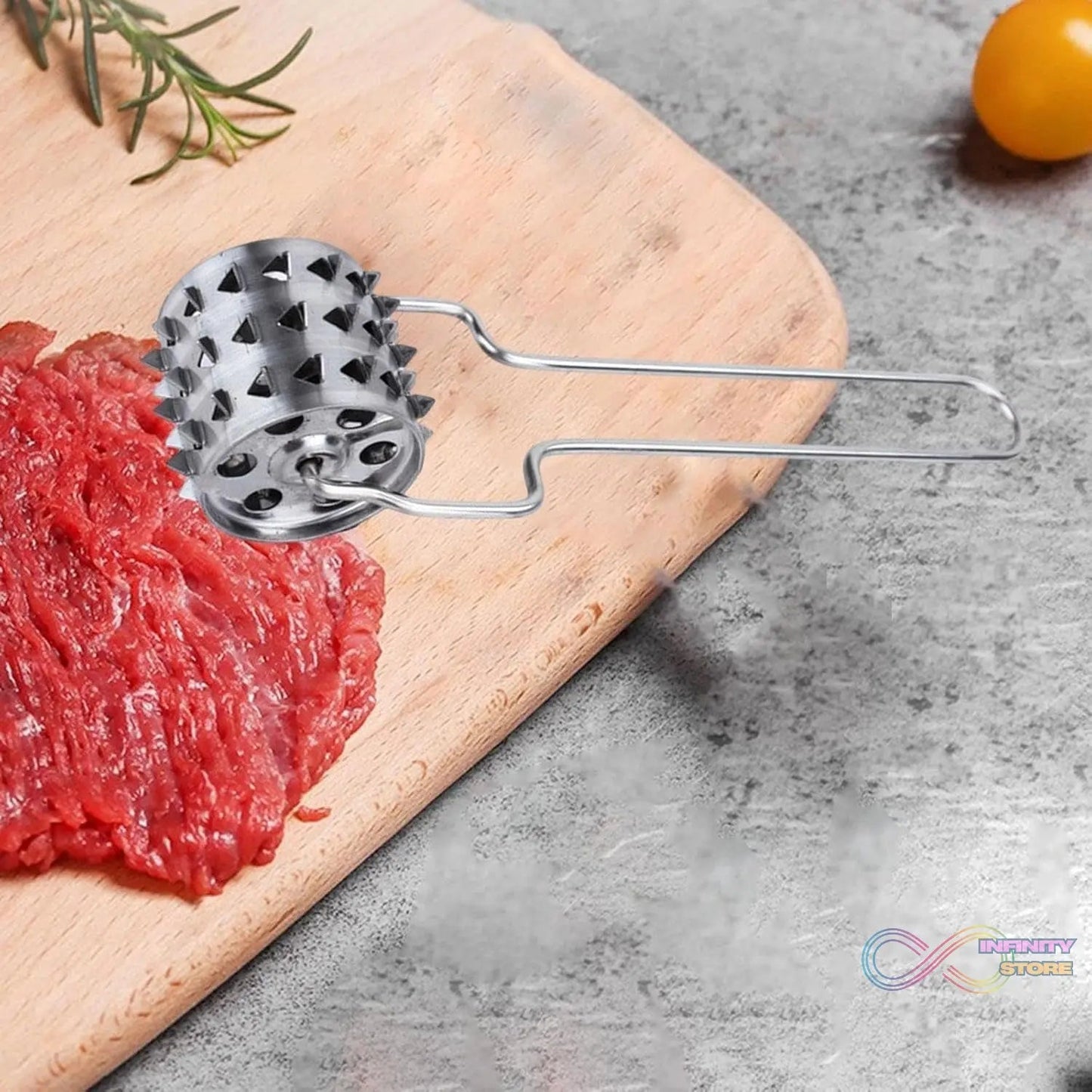 Stainless Steel Meat Tenderiser | Kitchen Multipurpose Hammer (1 Pc) - infinityexculsivestore.com