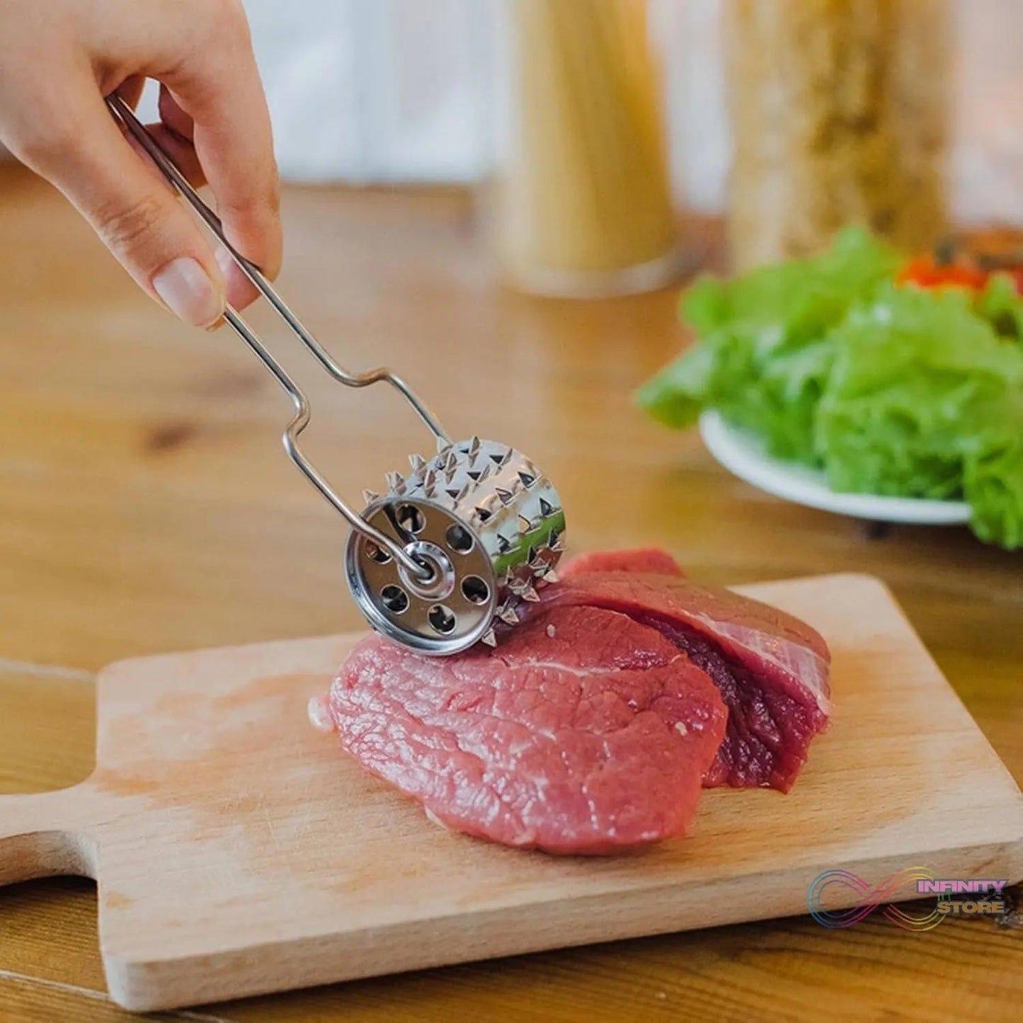 Stainless Steel Meat Tenderiser | Kitchen Multipurpose Hammer (1 Pc) - infinityexculsivestore.com