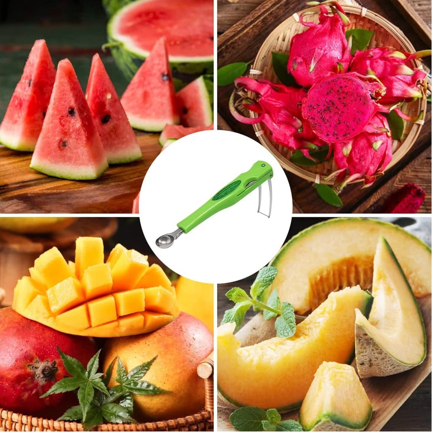 Stainless Steel Melon Baller & Fruit Scooper Tool - infinityexculsivestore.com