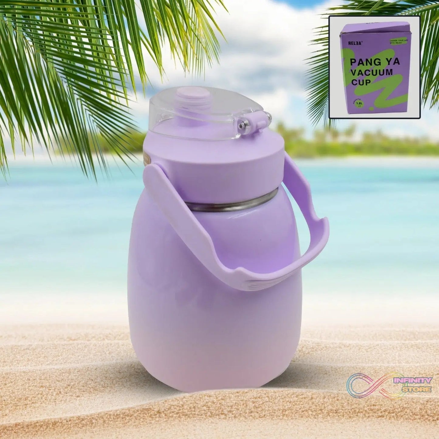 Stainless Steel Mug / Bottle Vacuum Insulated Cup With Handle (1200 ML) - infinityexculsivestore.com