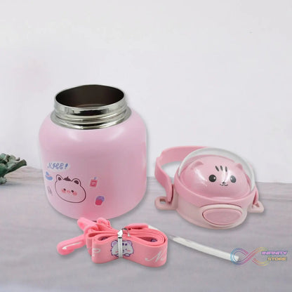 Stainless Steel Mug / Bottle Vacuum Insulated Cup With Handle & Strap (700 ML) - infinityexculsivestore.com