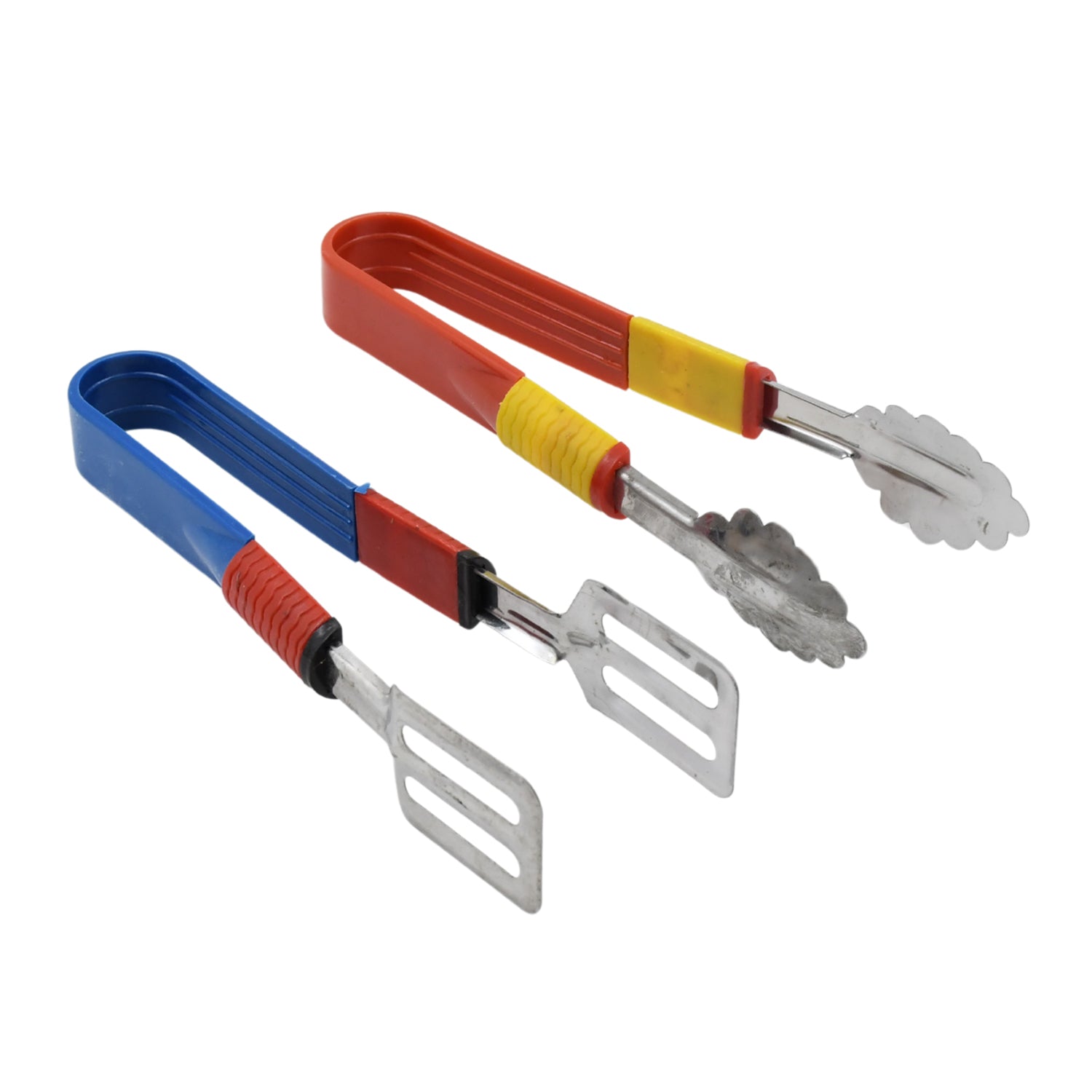 Stainless Steel Multipurpose Utility Tong / Serving Food Tongs / Tong for Kitchen and Bar / Frying, Clipping, Grilling Tong (2 Pcs Set) - infinityexculsivestore.com