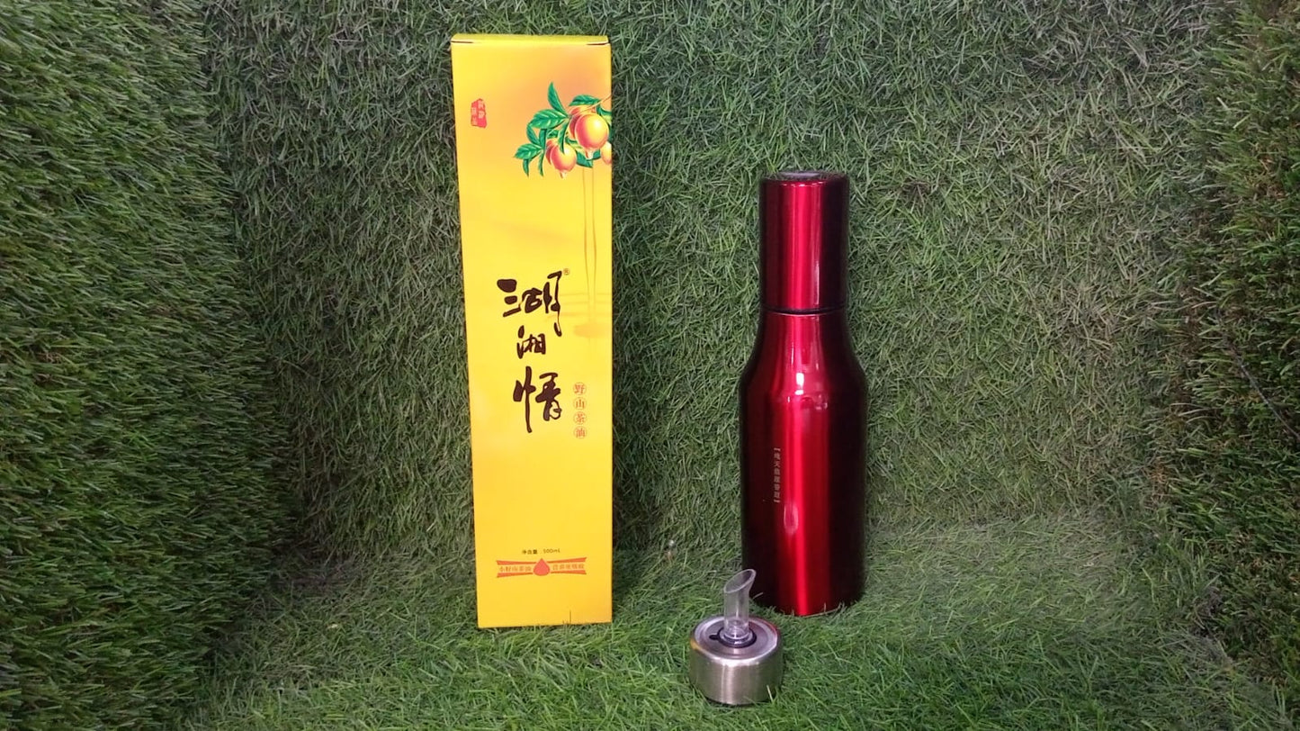Stainless Steel Oil Dispenser with Nozzle Bottle (500Ml) Oil Container | Oil Pourer | Oil Pot | Oil Can| Oil Bottle - infinityexculsivestore.com