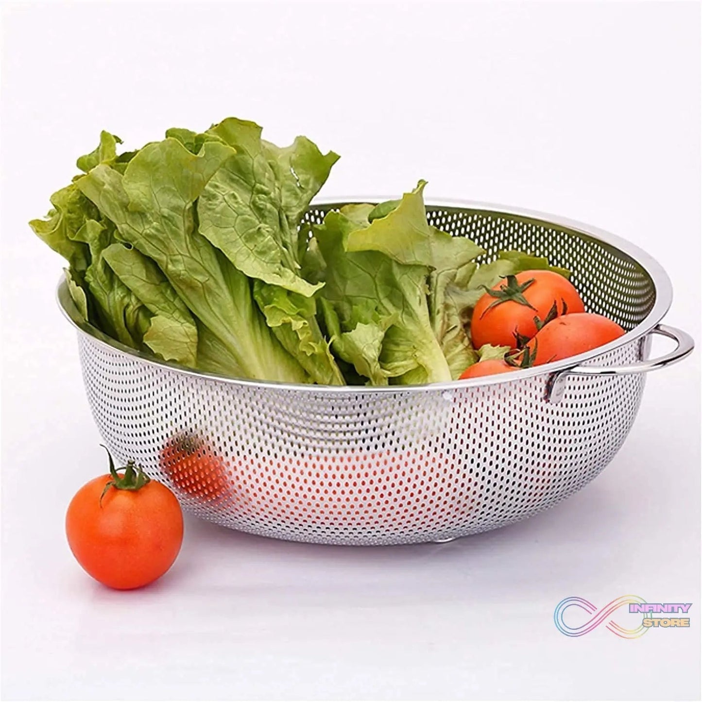 Stainless Steel Rice Vegetables Washing Bowl Strainer Collapsible Strainer. - infinityexculsivestore.com