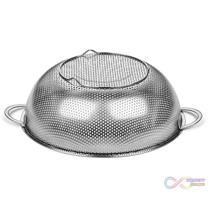 Stainless Steel Rice Vegetables Washing Bowl Strainer Collapsible Strainer. - infinityexculsivestore.com
