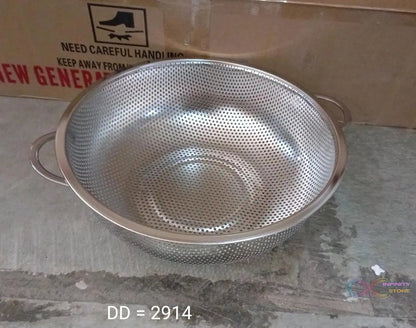 Stainless Steel Rice Vegetables Washing Bowl Strainer Collapsible Strainer. - infinityexculsivestore.com