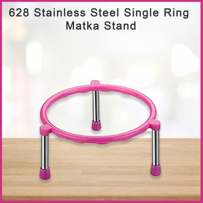 Stainless Steel Single Ring Matka Stand - infinityexculsivestore.com