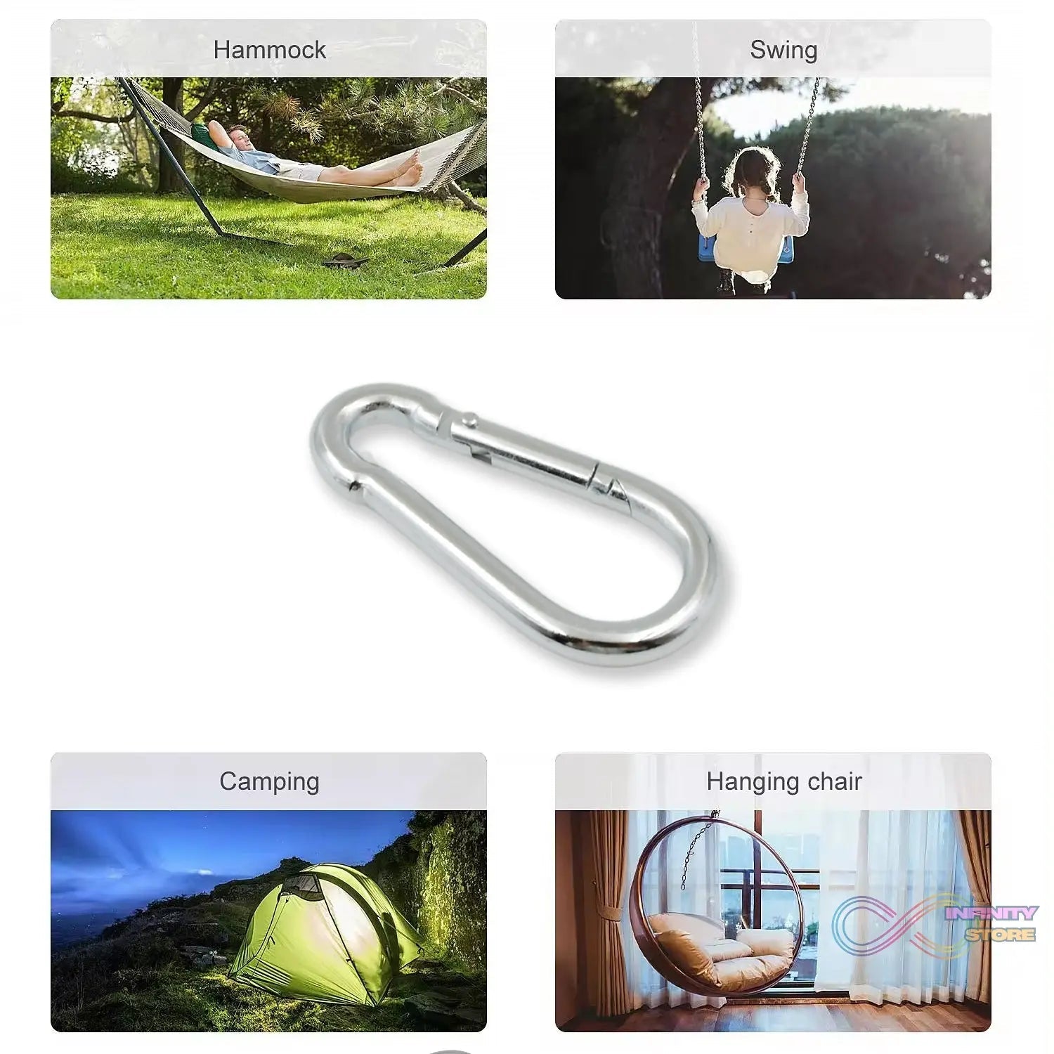 Stainless Steel Snap Hook (8×80 MM / 1 Pc) - infinityexculsivestore.com