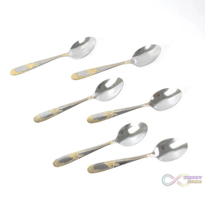 Stainless Steel Table Spoons / Baby Spoon Set Set of 6 - infinityexculsivestore.com