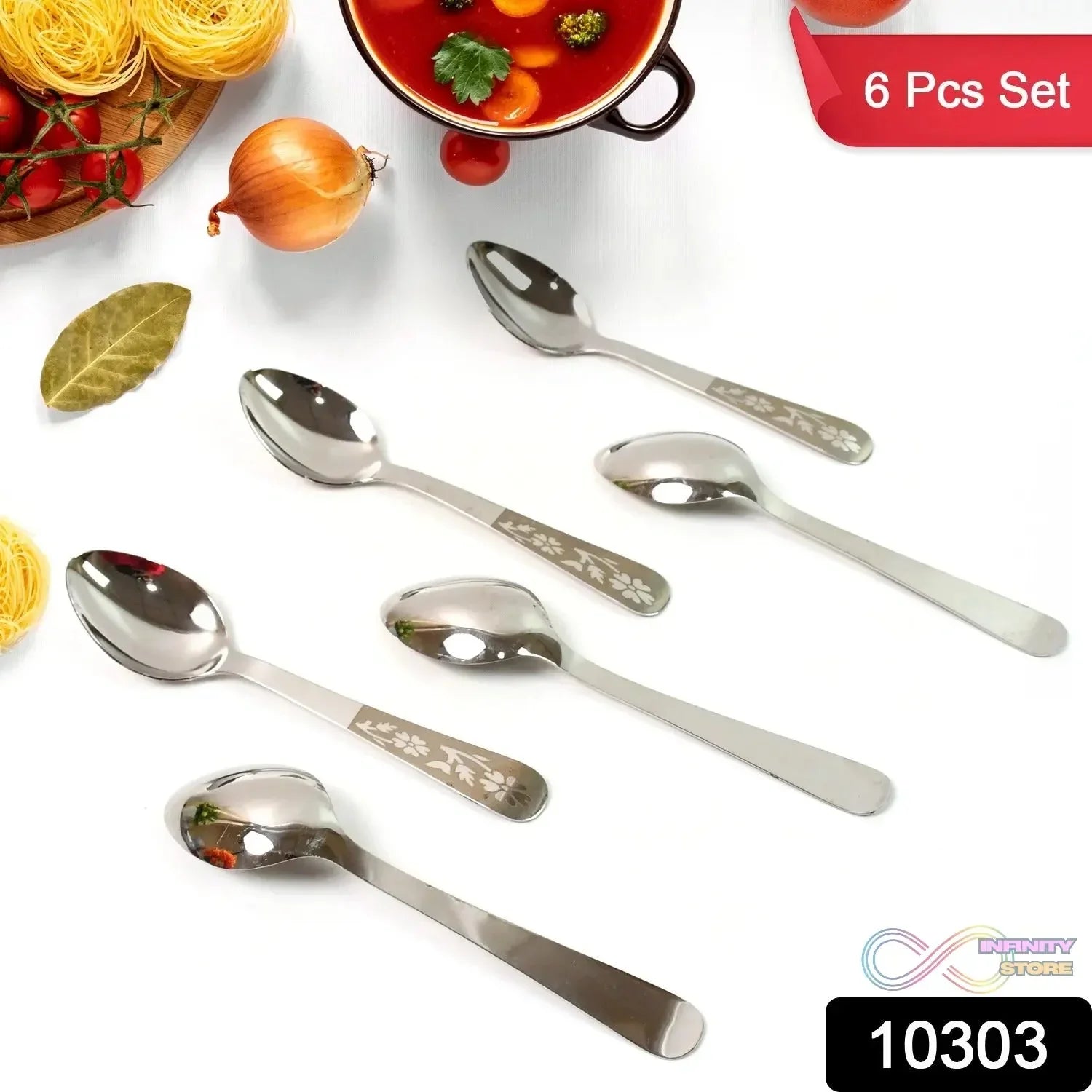 Stainless Steel Table Spoons Set of 6 - infinityexculsivestore.com
