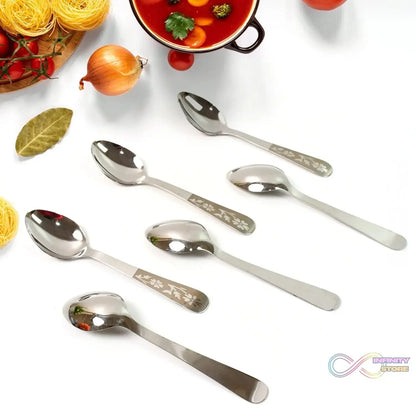Stainless Steel Table Spoons Set of 6 - infinityexculsivestore.com