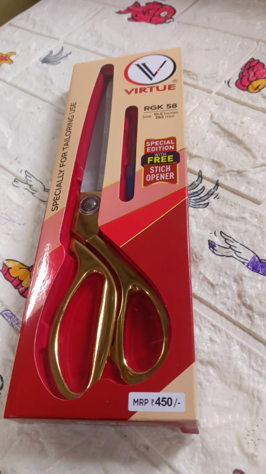 Stainless Steel Tailoring Scissor Sharp Cloth Cutting for Professionals (Golden) - infinityexculsivestore.com