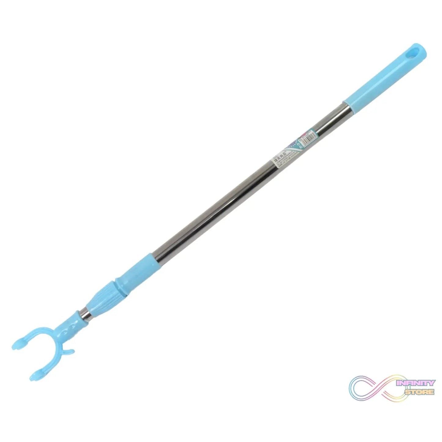 Stainless Steel Telescopic Pole Clothes Hooks Hanger (1 Pc / 1 Mtr.) - infinityexculsivestore.com