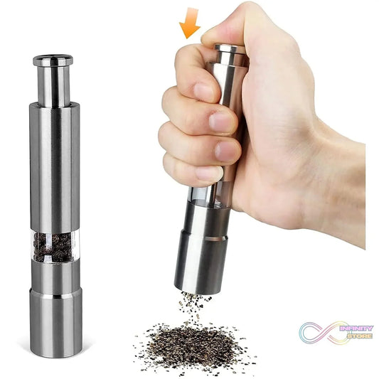 Stainless Steel Thumb Presser Salt and Pepper Grinder (1 Pc) - infinityexculsivestore.com