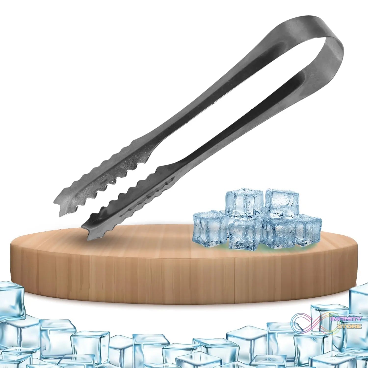 Stainless Steel Tong for Lifting Ice Cubes, Sugar Cubes | Serving Tongs (13 Cm / 1 Pc) - infinityexculsivestore.com