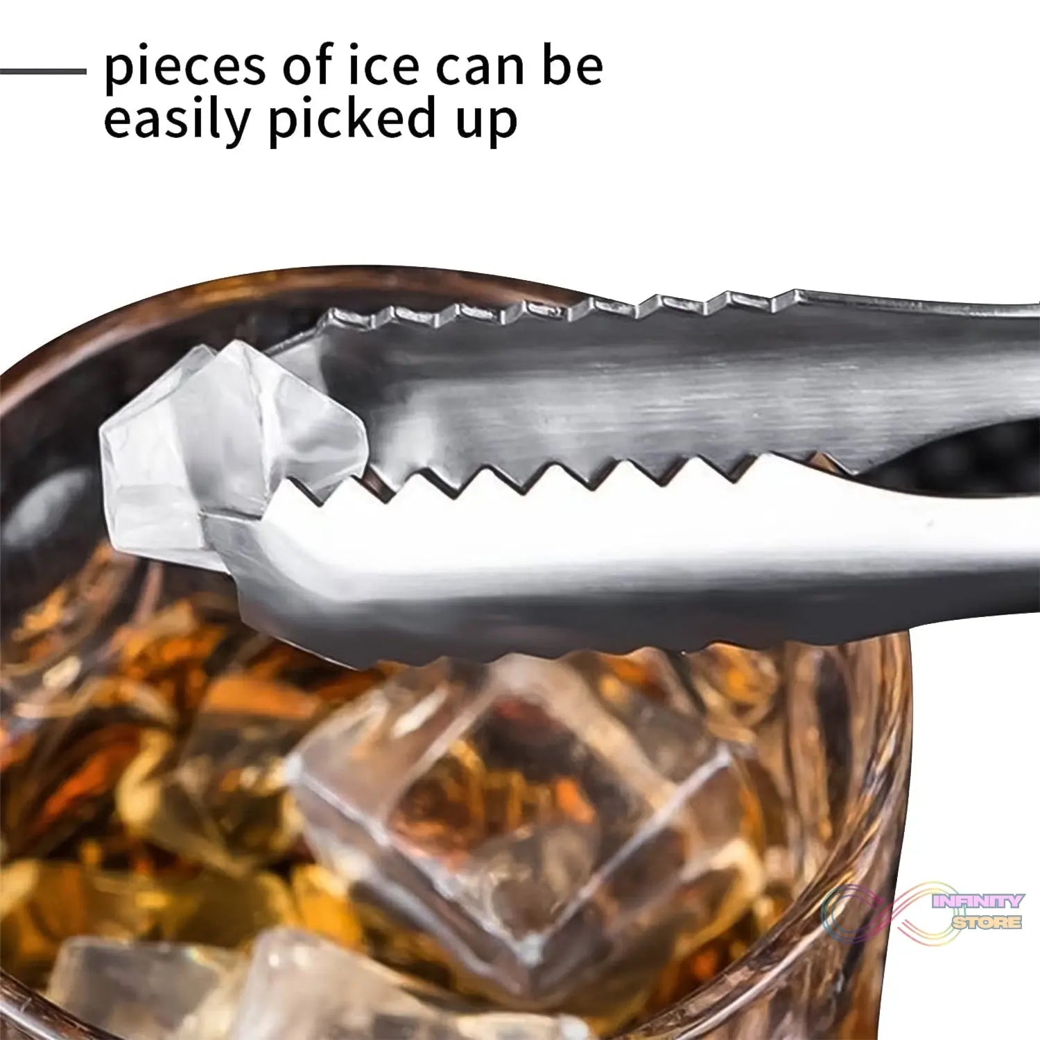 Stainless Steel Tong for Lifting Ice Cubes, Sugar Cubes | Serving Tongs (13 Cm / 1 Pc) - infinityexculsivestore.com