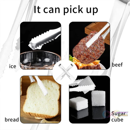 Stainless Steel Tong for Lifting Ice Cubes, Sugar Cubes | Serving Tongs (13 Cm / 1 Pc) - infinityexculsivestore.com