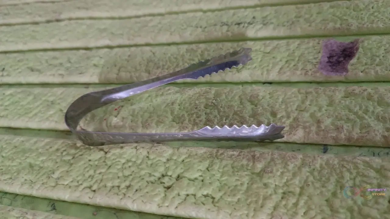 Stainless Steel Tong for Lifting Ice Cubes, Sugar Cubes | Serving Tongs (13 Cm / 1 Pc) - infinityexculsivestore.com