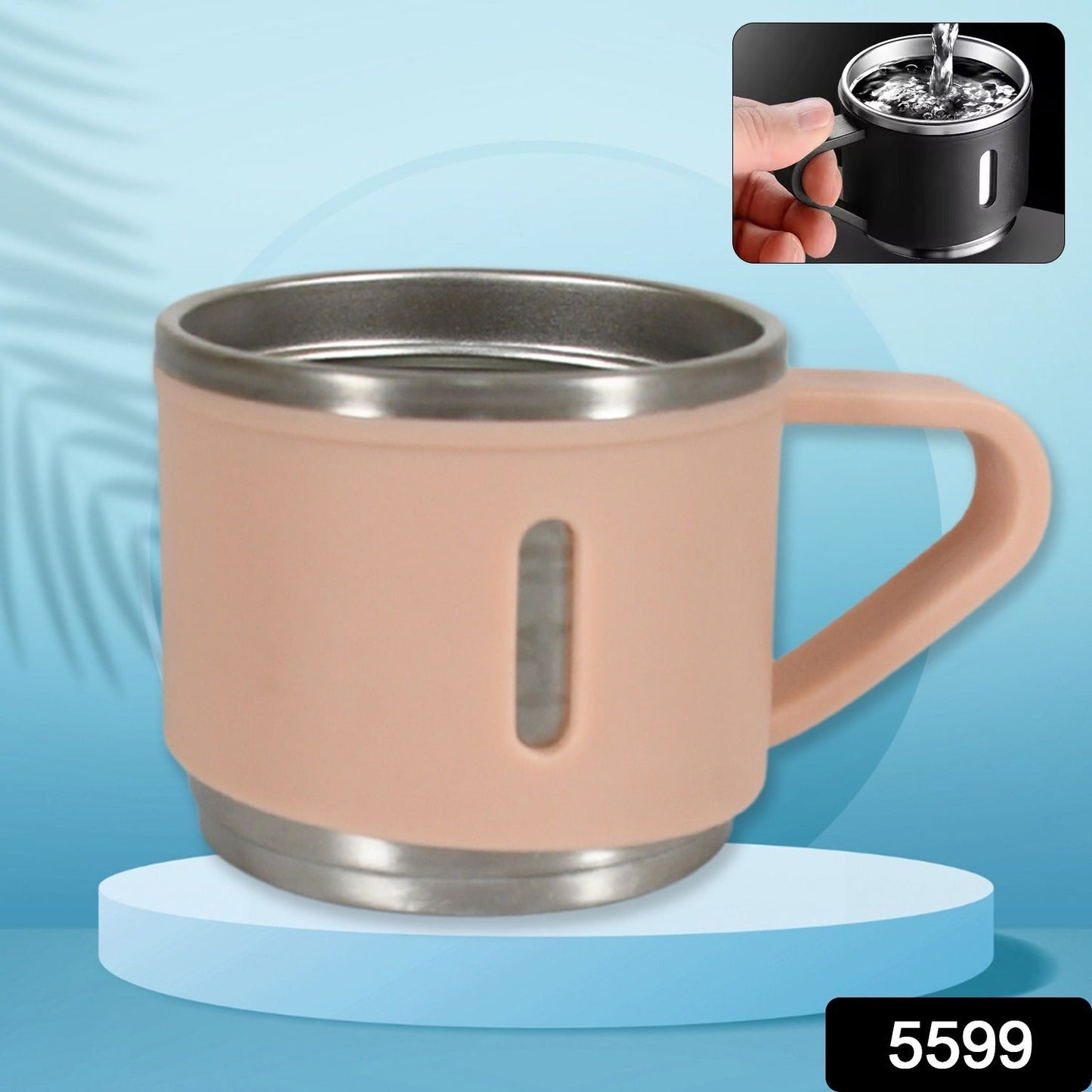 Stainless Steel Vacuum Coffee / Tea Cup, Tea Mug Hot Insulated Double Wall Stainless Steel, Coffee, and Milk Cup with Handle Easy To Carry: Coffee Cup (1 Pc) - infinityexculsivestore.com