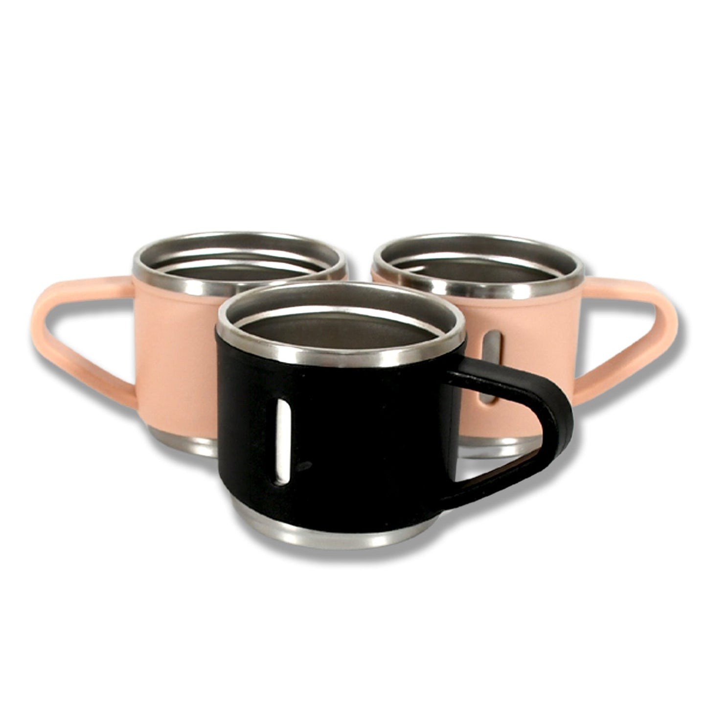 Stainless Steel Vacuum Coffee / Tea Cup, Tea Mug Hot Insulated Double Wall Stainless Steel, Coffee, and Milk Cup with Handle Easy To Carry: Coffee Cup (3 pc) - infinityexculsivestore.com