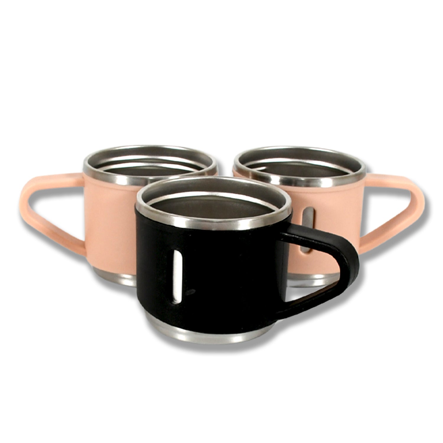 Stainless Steel Vacuum Coffee / Tea Cup, Tea Mug Hot Insulated Double Wall Stainless Steel, Coffee, and Milk Cup with Handle Easy To Carry: Coffee Cup (3 pc) - infinityexculsivestore.com