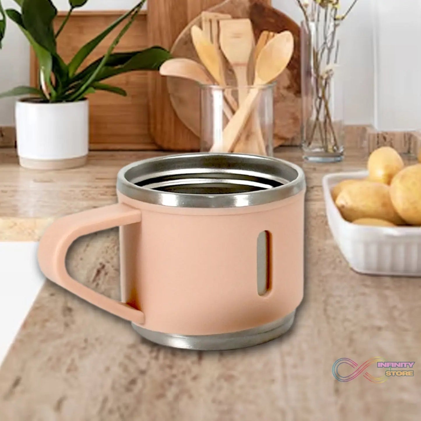 Stainless Steel Vacuum Coffee / Tea Cup, Tea Mug Hot Insulated Double Wall Stainless Steel, Coffee, and Milk Cup with Handle Easy To Carry: Coffee Cup (6 pc) - infinityexculsivestore.com