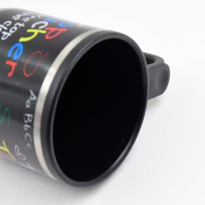 Stainless Steel Vacuum Glass Insulated Glass Coffee Cups Double Walled Travel Mug, Car Coffee Mug (With Lid & Handle) - infinityexculsivestore.com