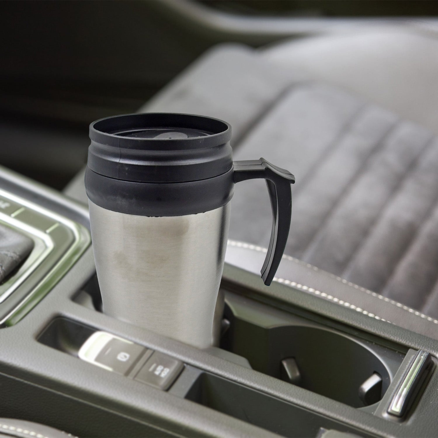 Stainless Steel Vacuum Glass Insulated Glass Coffee Cups (With Lid & Handle / 1 pc) - infinityexculsivestore.com