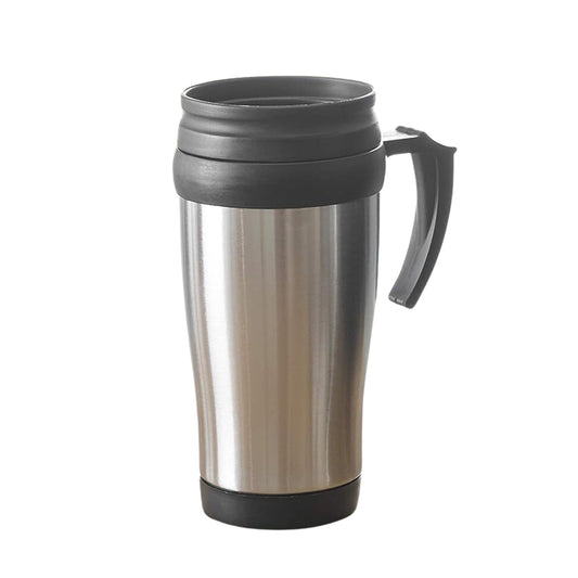 Stainless Steel Vacuum Glass Insulated Glass Coffee Cups (With Lid & Handle / 1 pc) - infinityexculsivestore.com