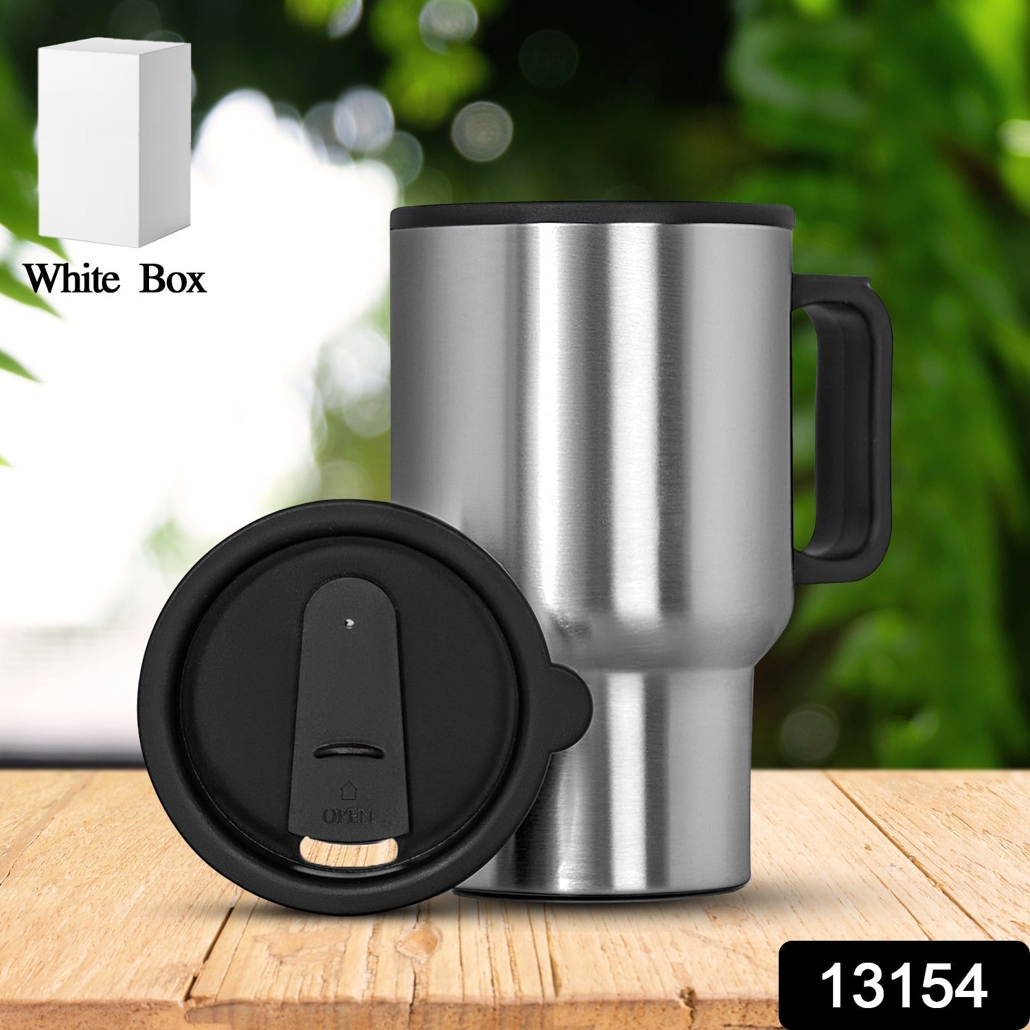 Stainless Steel Vacuum Glass Insulated Glass Coffee Cups (With Lid & Handle / 1 pc) - infinityexculsivestore.com