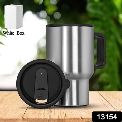 Stainless Steel Vacuum Glass Insulated Glass Coffee Cups (With Lid & Handle / 1 pc) - infinityexculsivestore.com