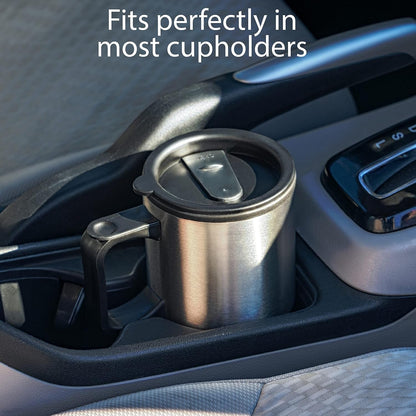 Stainless Steel Vacuum Glass Insulated Glass Coffee Cups (With Lid & Handle / 1 pc) - infinityexculsivestore.com