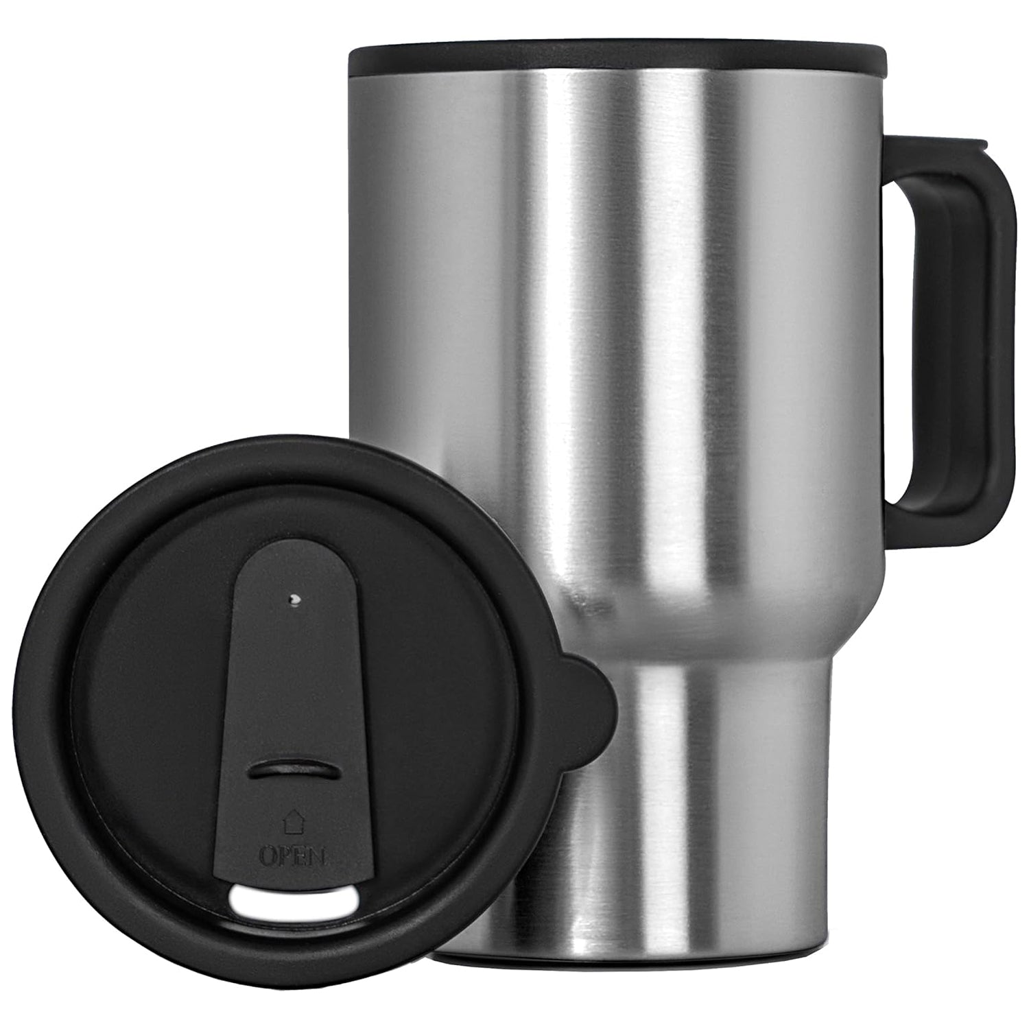 Stainless Steel Vacuum Glass Insulated Glass Coffee Cups (With Lid & Handle / 1 pc) - infinityexculsivestore.com