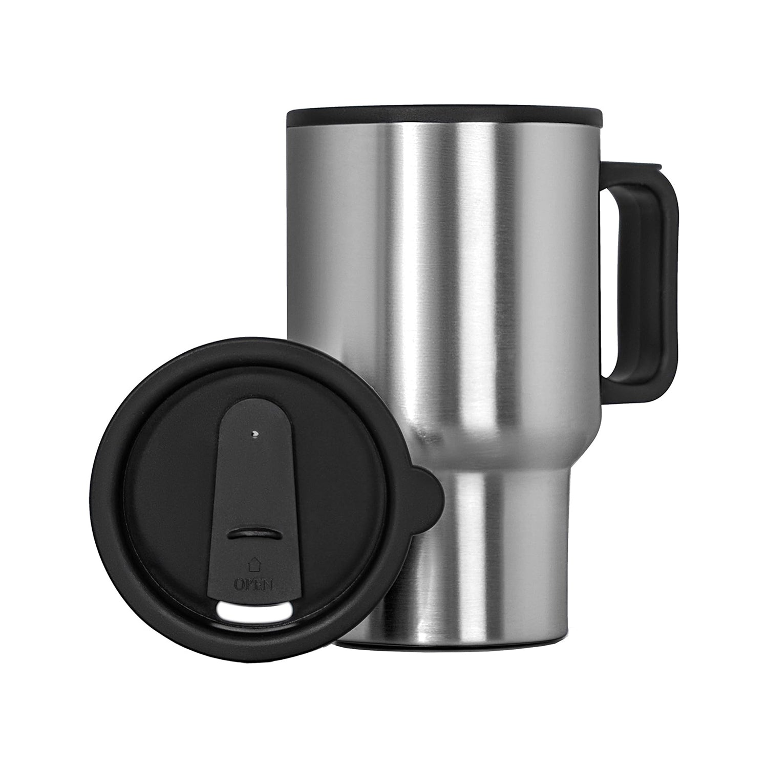 Stainless Steel Vacuum Glass Insulated Glass Coffee Cups (With Lid & Handle / 1 pc) - infinityexculsivestore.com