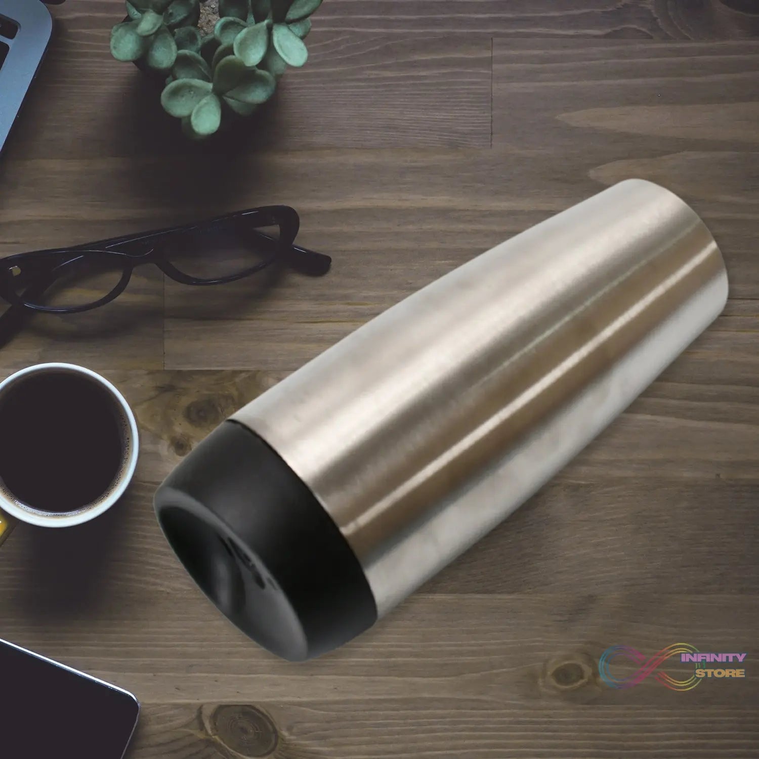 Stainless Steel Vacuum Insulated Coffee Cups Double Walled Travel Mug, Car Coffee Mug with Leak Proof Lid Reusable Thermal Cup for Hot Cold Drinks Coffee, Tea (850ML Approx) - infinityexculsivestore.com