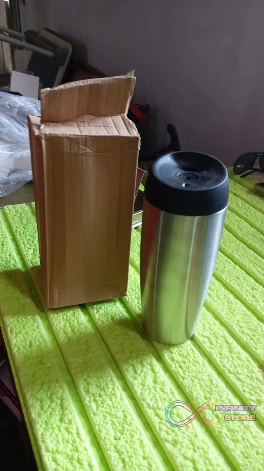Stainless Steel Vacuum Insulated Coffee Cups Double Walled Travel Mug, Car Coffee Mug with Leak Proof Lid Reusable Thermal Cup for Hot Cold Drinks Coffee, Tea (850ML Approx) - infinityexculsivestore.com