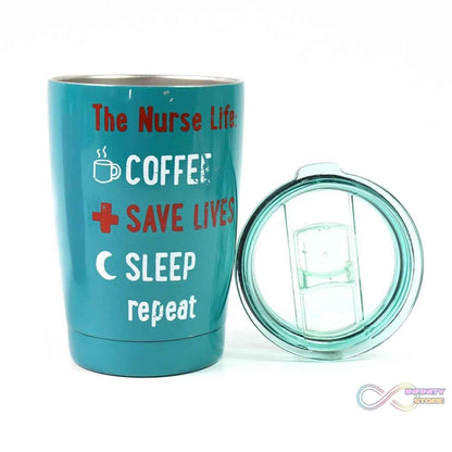 Stainless Steel Vacuum Insulated Mug with Lid (1 Pc / Mix Design & Color) - infinityexculsivestore.com