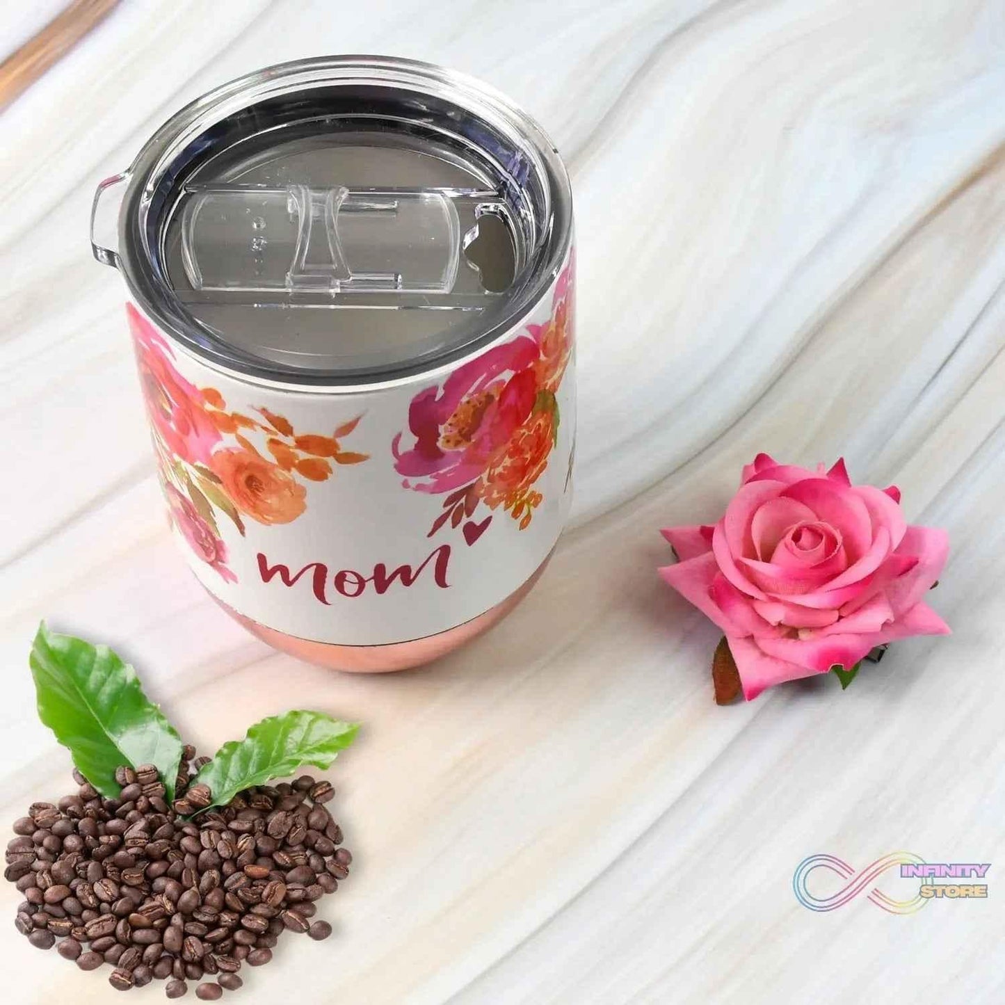 Stainless Steel Vacuum Insulated Mug with Lid (1 Pc / Mix Design & Color) - infinityexculsivestore.com