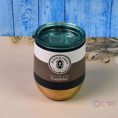 Stainless Steel Vacuum Insulated Mug with Lid (1 Pc / Mix Design & Color) - infinityexculsivestore.com