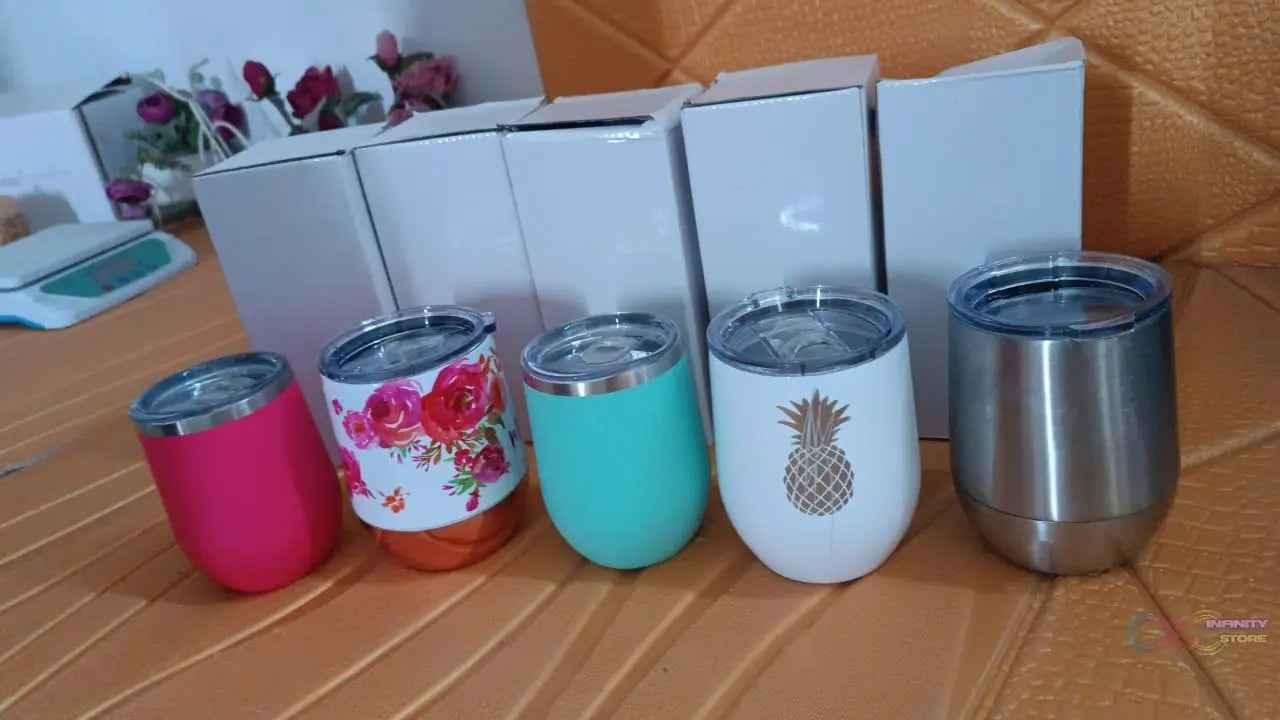 Stainless Steel Vacuum Insulated Mug with Lid (1 Pc / Mix Design & Color) - infinityexculsivestore.com