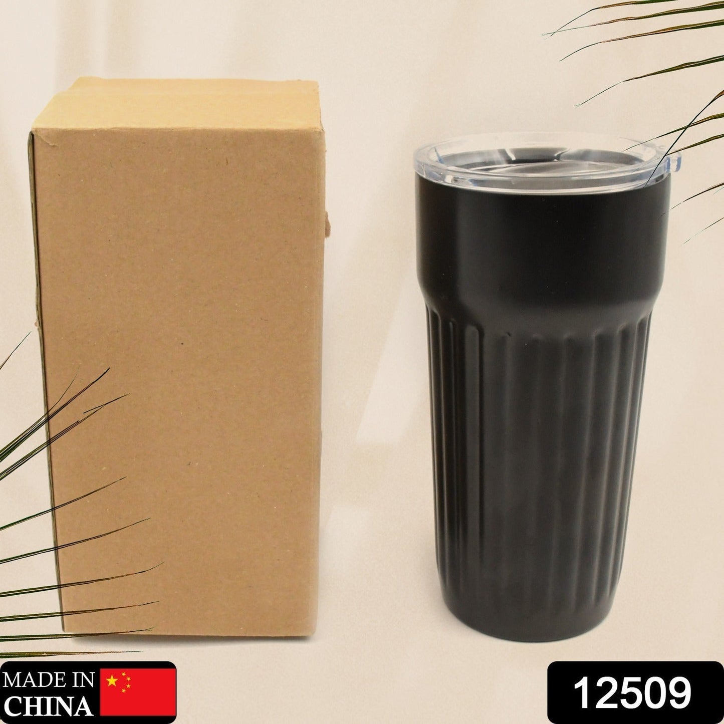 Stainless Steel Vacuum Insulated Travel Mug with Lid (1 Pc) - Coffee, Tea - infinityexculsivestore.com
