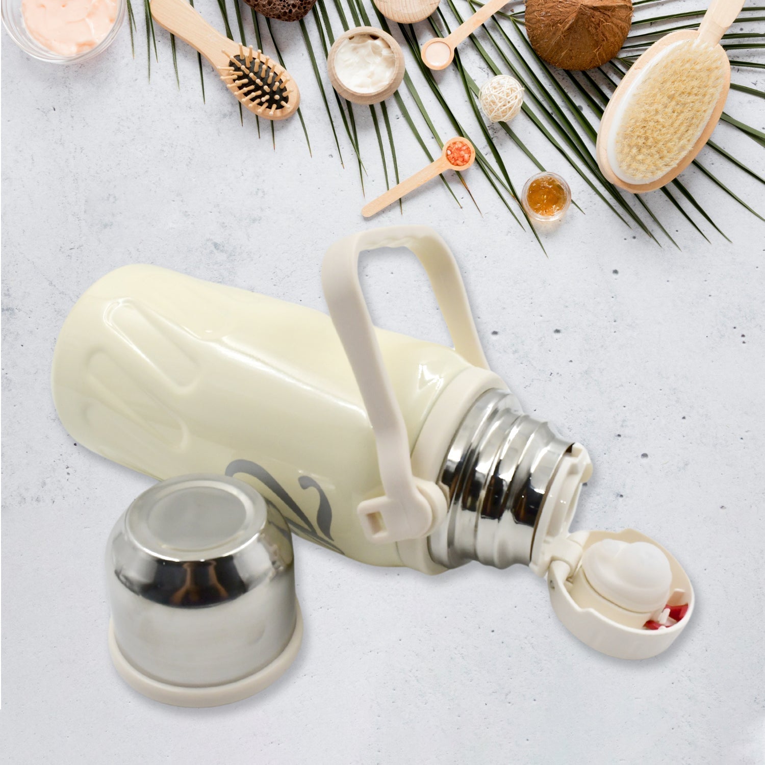 Stainless Steel Vacuum Insulated Water Bottle | Leak Proof Flask for Tea Coffee | With Steel Cup - infinityexculsivestore.com