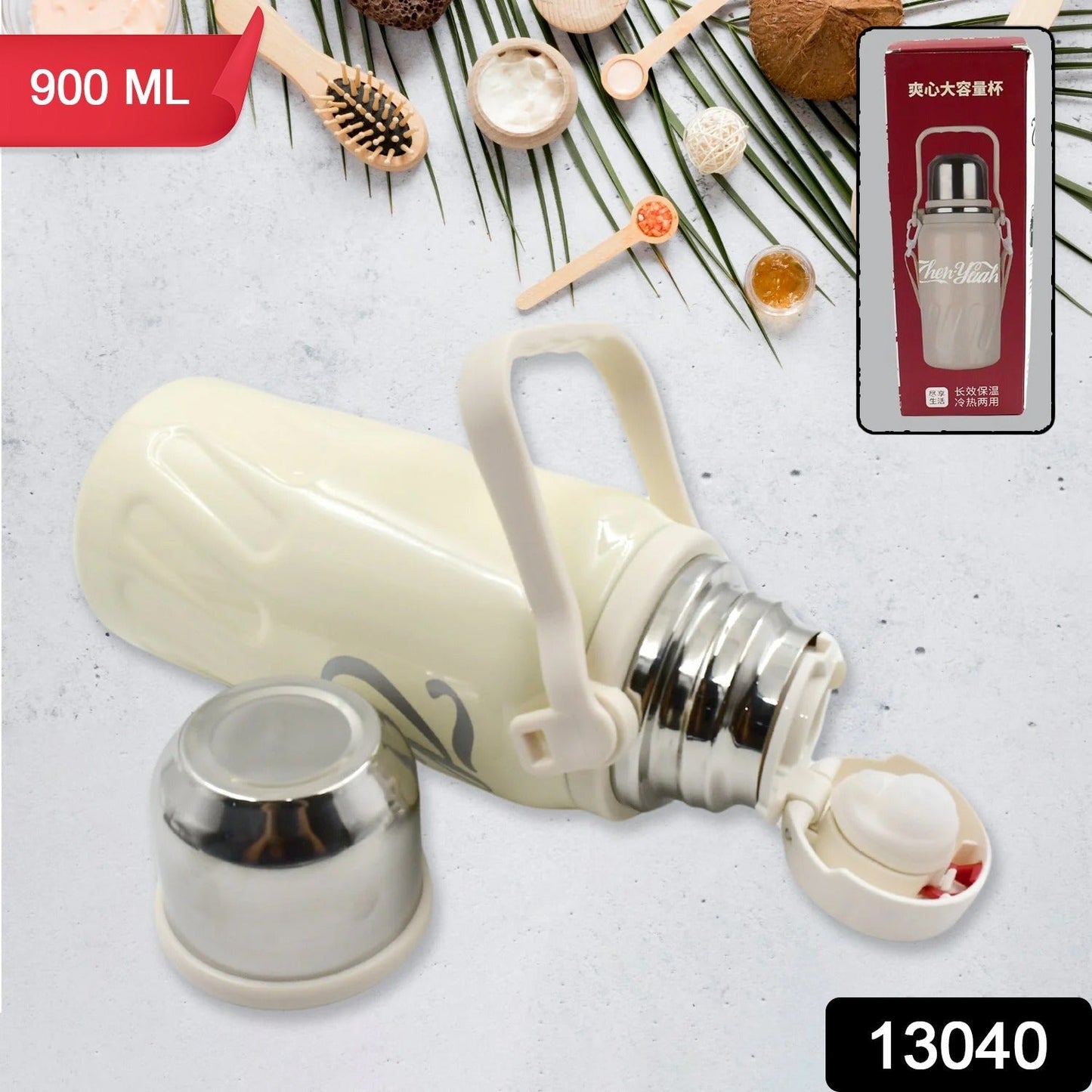 Stainless Steel Vacuum Insulated Water Bottle | Leak Proof Flask for Tea Coffee | With Steel Cup - infinityexculsivestore.com