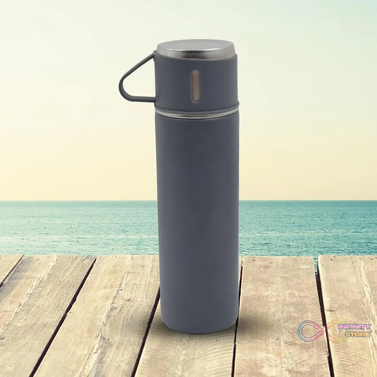 Stainless Steel Vacuum Insulated Water Bottle With Coffee / Tea Mug (500 ML) - infinityexculsivestore.com