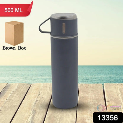 Stainless Steel Vacuum Insulated Water Bottle With Coffee / Tea Mug (500 ML) - infinityexculsivestore.com